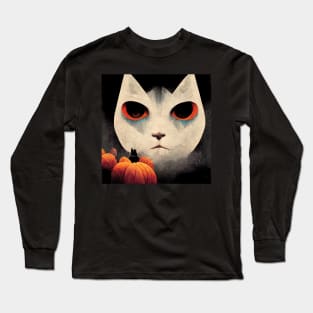 Evil Halloween Cat Long Sleeve T-Shirt